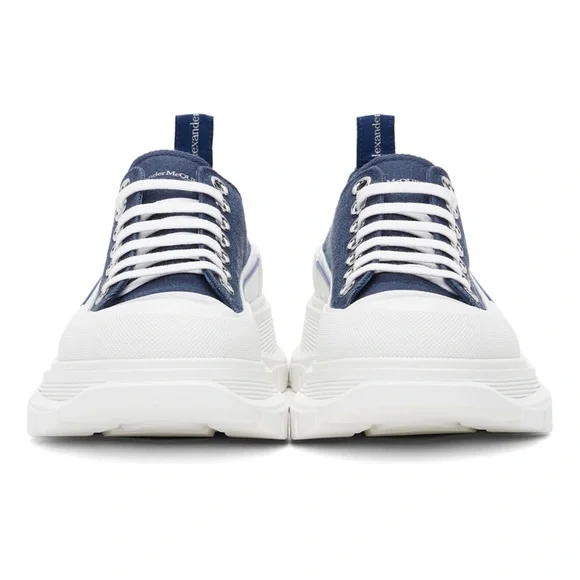 Indigo Denim Tread Slick Sneakers - Picture 8 of 13
